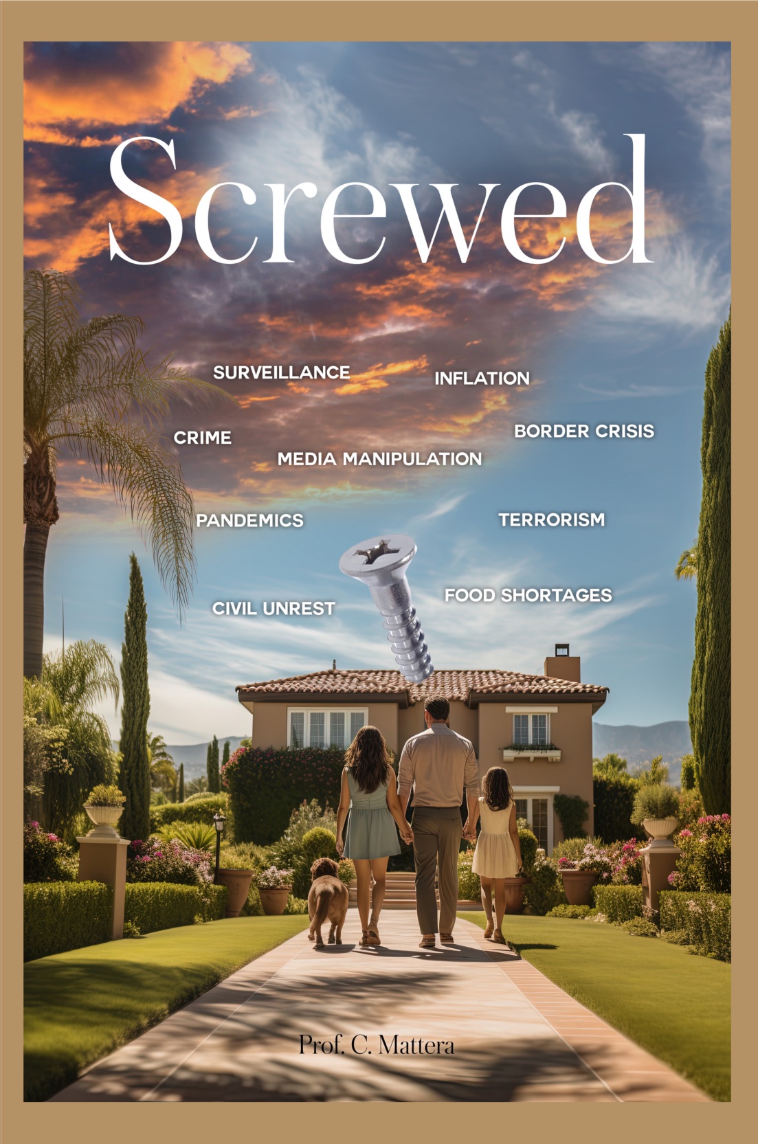 Screwed book cover